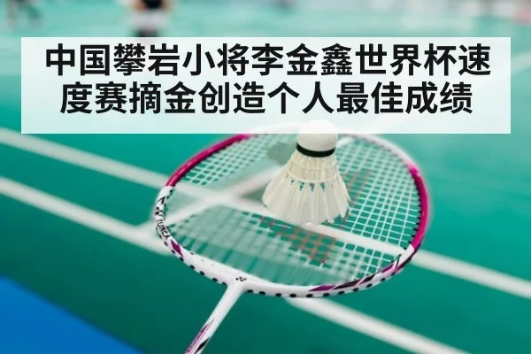 中国攀岩小将李金鑫世界杯速度赛摘金创造个人最佳成绩